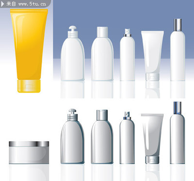 化妆品外形设计 空白瓶子模板
